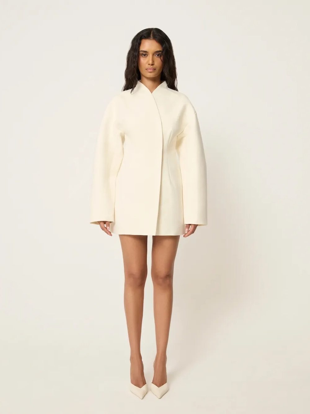 Women's KHY Cream Structured Blazer Jacket / Dress